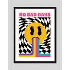 Cuadro No Bad Days Frase Motivacional Pop Art Decoracion Marco Negro
