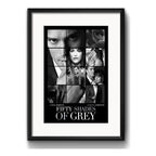 Cuadro 50 Sombras De Grey Pelicula Decoracion Con Paspartú Marco Negro
