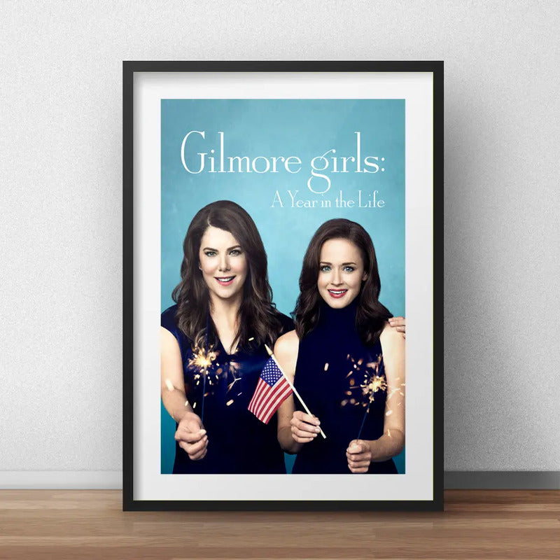 Cuadro Las Chicas Gilmore Girls Serie Decoracion C/ Paspartú Marco Negro