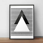 Cuadro Geometrico Abstracto Escandinavo Moderno Decoracion