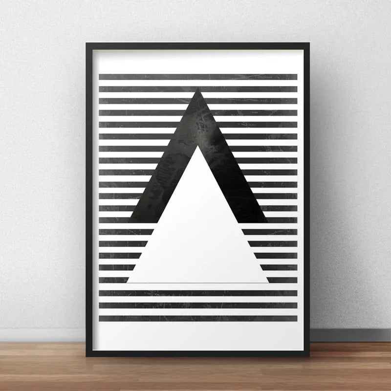 Cuadro Geometrico Abstracto Escandinavo Moderno Decoracion