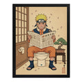 Cuadro Naruto Bano Diario Sakura Japón Anime Decoracion Marco Negro