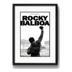 Cuadro Rocky Balboa Stallone Boxe Decoracion Con Paspartú