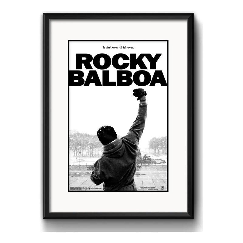 Cuadro Rocky Balboa Stallone Boxe Decoracion Con Paspartú