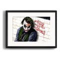 Cuadro Guason Joker Frases Heath Ledger Brs2 Con Paspartú Marco Negro