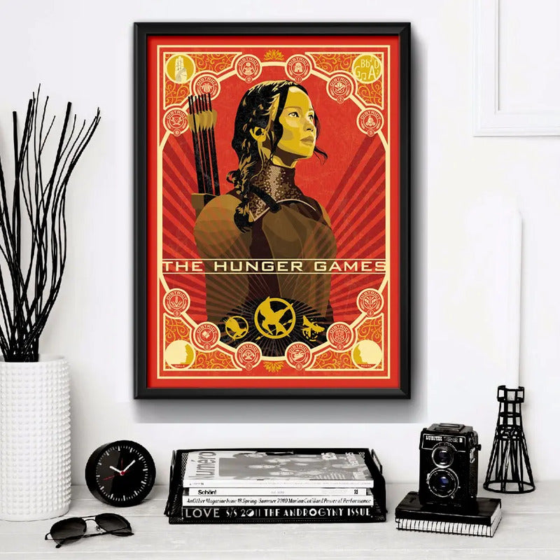 Cuadro The Hunger Games Los Juegos Del Hambre Decoracion Modelo 1 Marco Negro