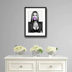 Cuadro Beyonce Chicle Pop Art Fashion Decoracion Paspartú