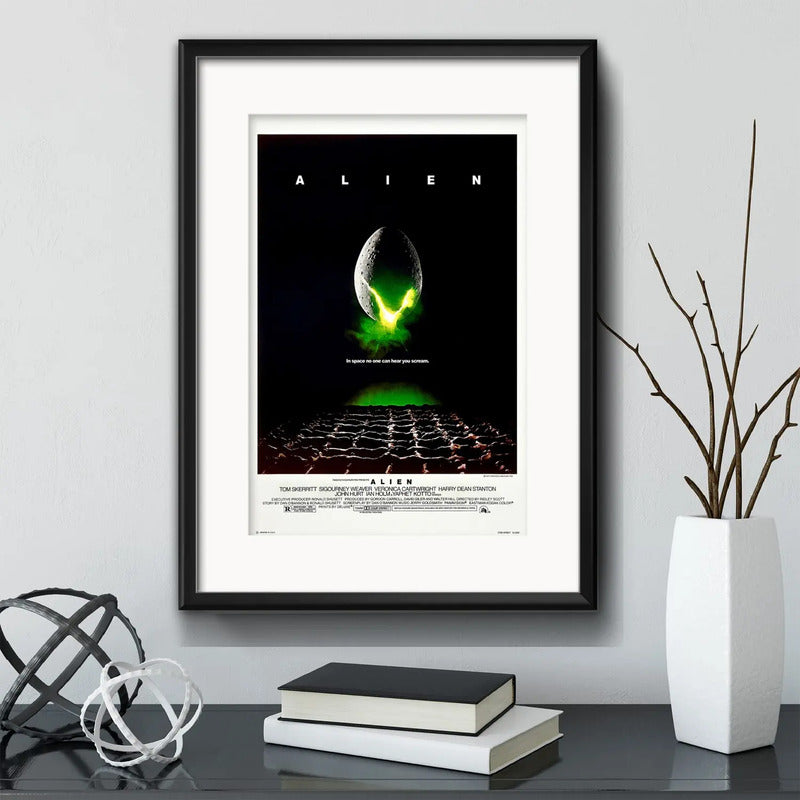 Cuadro Alien El Octavo Pasajero Película Cinema Con Paspartú Modelo 1 Negro