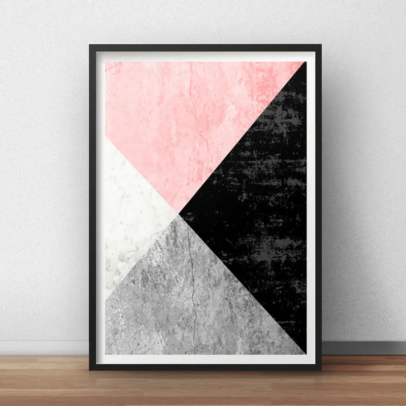 Cuadro Geometrico Abstracto Escandinavo Moderno Decoracion