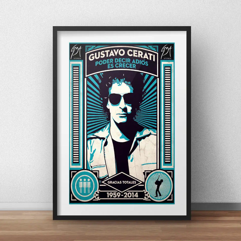 Cuadro Gustavo Cerati Soda Stereo B1 Decoracion Con Paspartú