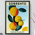 Cuadro Food Market Sorrento Costa Damalfi Plantas Decoracion Marco Negro