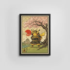 Cuadro Pikachu Samurai Ninja Guerrero Japón Pokemon Anime Marco Negro