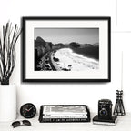 Cuadro Rio De Janeiro Fotos Blanco Negro Brs7 Con Paspartú Playa De Copacabana Avenida Atlantica Con Marco Negro