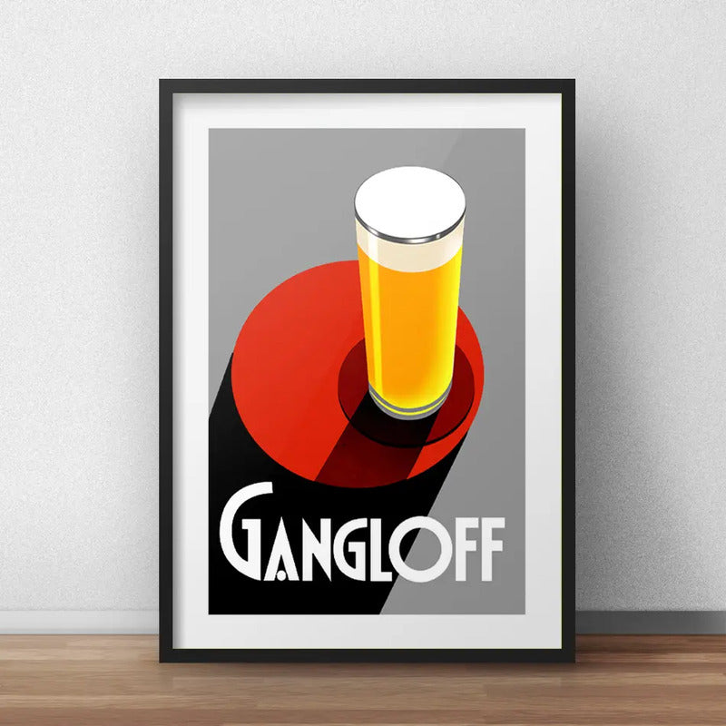 Cuadro Gangloff Birra How I Met Your Mother Arte Paspartú Marco Negro