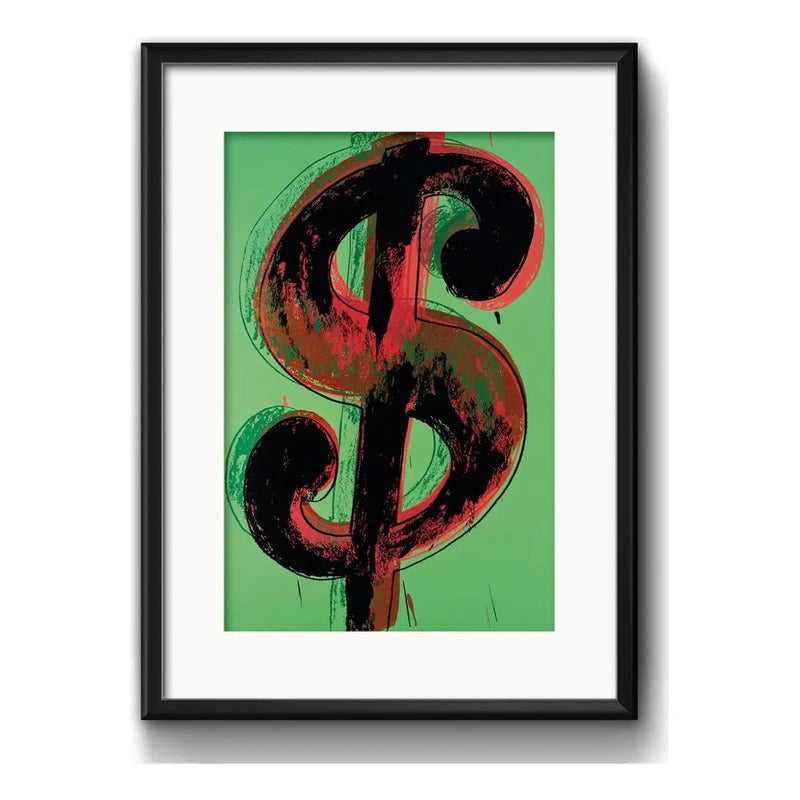 Cuadro Andy Warhol Pop Art Money $ Decoracion Con Paspartu