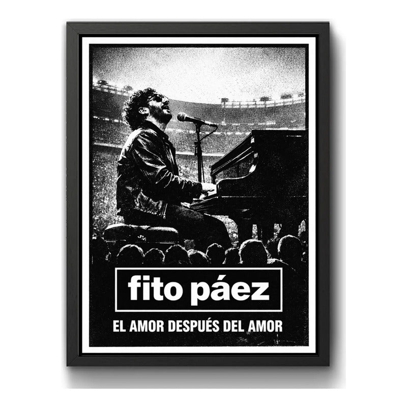 Cuadro Artistas Musicales Rock Musica Show Foto Decoracion Marco Negro
