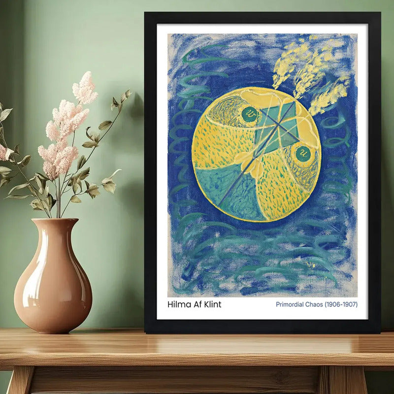 Cuadro Dormitorio Living Hilma Klint Caos Primordial Museo Marco Negro