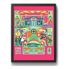 Cuadro Copa Del Mundo Futbol Fifa 2026 Póster Oficial Ciudad Guadalajara Mexico Negro