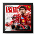 Cuadro Charles Leclerc Formula 1 Ferrari Team Auto Coleccion Marco Negro