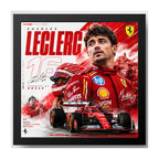 Cuadro Charles Leclerc Formula 1 Ferrari Team Auto Coleccion Marco Negro