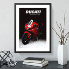 Cuadro Moto Ducati Panigale V4 Motocicleta Arte Modelo Marco Negro