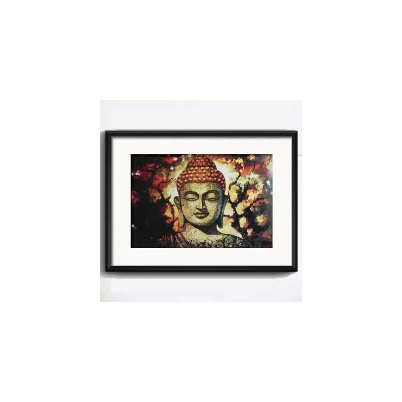 Cuadro Buda Budismo Meditacion Zen Feng Shui Con Paspartu
