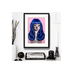 Cuadro Perro Gato Musica Cine Pop Decoracion Con Paspartú
