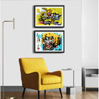 Set 2 Cuadros Basquiat Arte Urbano Monroe Decoración Hogar