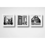 Set 3 Cuadros Londres Big Ben Tower Bridge Piccadilly Decora