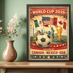 Cuadro Copa Del Mundo Futbol 26 Canada Mexico Estados Unidos Marco Negro