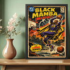 Cuadro Kobe Bryant Black Mamba Comics B2 Baloncesto Deportes Marco Negro