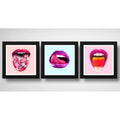 Set 3 Cuadros Fashion Boca Arte Moda Stúdio Salón Decoración