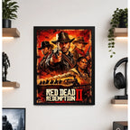 Cuadro Red Dead Redemption 2 Videojuego Ps Game Decoracion Marco Negro