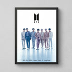 Cuadro Bts K-pop Boy Band Surcoreana Corea Musica Pop Arte 1 Marco Negro