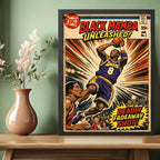 Cuadro Kobe Bryant Black Mamba Comics B1 Baloncesto Deportes Marco Negro