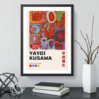 Cuadro Yayoi Kusama Arte Japones Exposición Obras Decoracion Yayoi Kusama Give Me Love Marco Negro