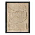Cuadro Living Dormitorio Abstracto Textura Beige Tonos Nude Marco Negro