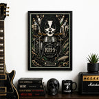 Cuadro Kiss Peter Criss Bateria Rock Arte Efecto 3d Marco Negro