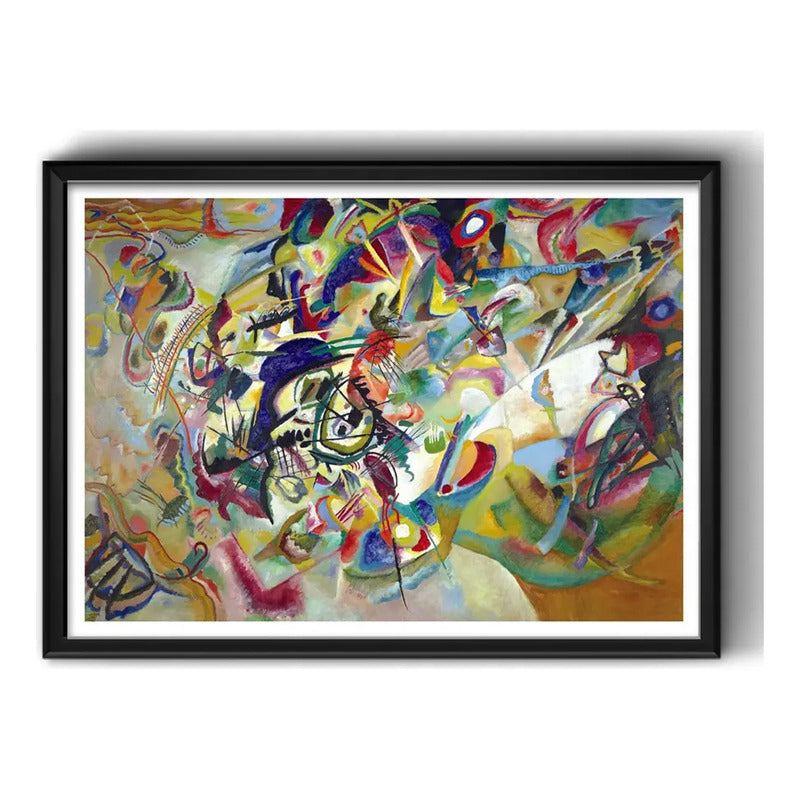 Cuadro Kandinsky Pinturas Arte Abstracto Obras Decoracion Composition Vii Marco Negro