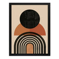 Cuadro Dormitorio Living Boho Abstracto Geometrico Arte Marco Negro