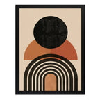 Cuadro Dormitorio Living Boho Abstracto Geometrico Arte Marco Negro
