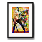 Cuadro Adam Levine Pop Art Maroon 5 Decoracion Con Paspartú Marco Negro