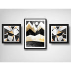 Set 3 Cuadros Geometrico Escandinavo Abstracto Decoracion B4