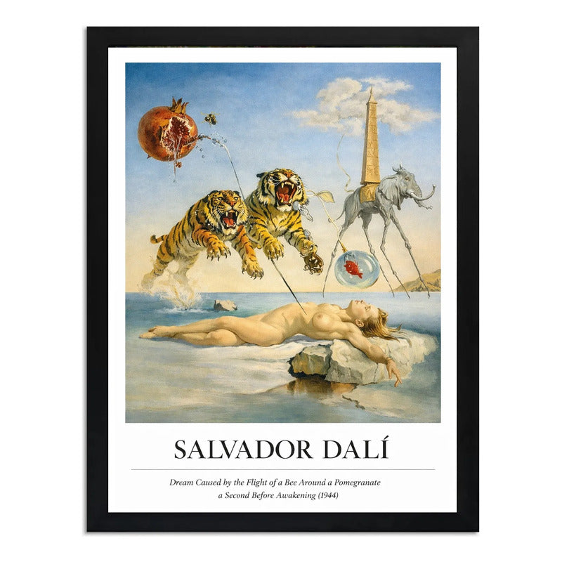 Cuadro Salvador Dali Sueño Causado Vuelo De Abeja Museo Arte Marco Negro