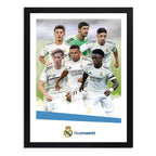 Cuadro Real Madrid Fútbol Jugadores Deporte Decoracion Marco Negro