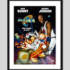 Cuadro Michael Jordan Space Jam Basket Looney Tunes Pelicula Marco Negro