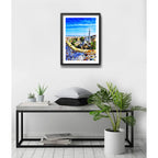 Cuadro Barcelona Espana Park Güell Casas Foto Ciudad Paisaje Marco Negro