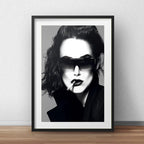 Cuadro Fashion Moda Blanco Y Negro Salón Decoración Paspartú