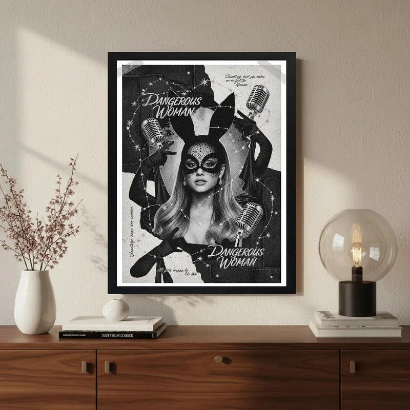 Cuadro Ariana Grande Album Dangerous Woman Musica Pop Marco Negro