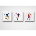 Set 3 Cuadros Skate Basket Tenis Pop Art Club Gym Deportes